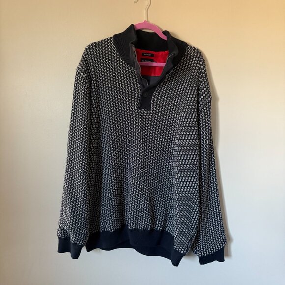 Holebrook Sweden Mens Windproof Sweater Jacket Long Sleeve Lined 3XL Navy Blue - Picture 2 of 5